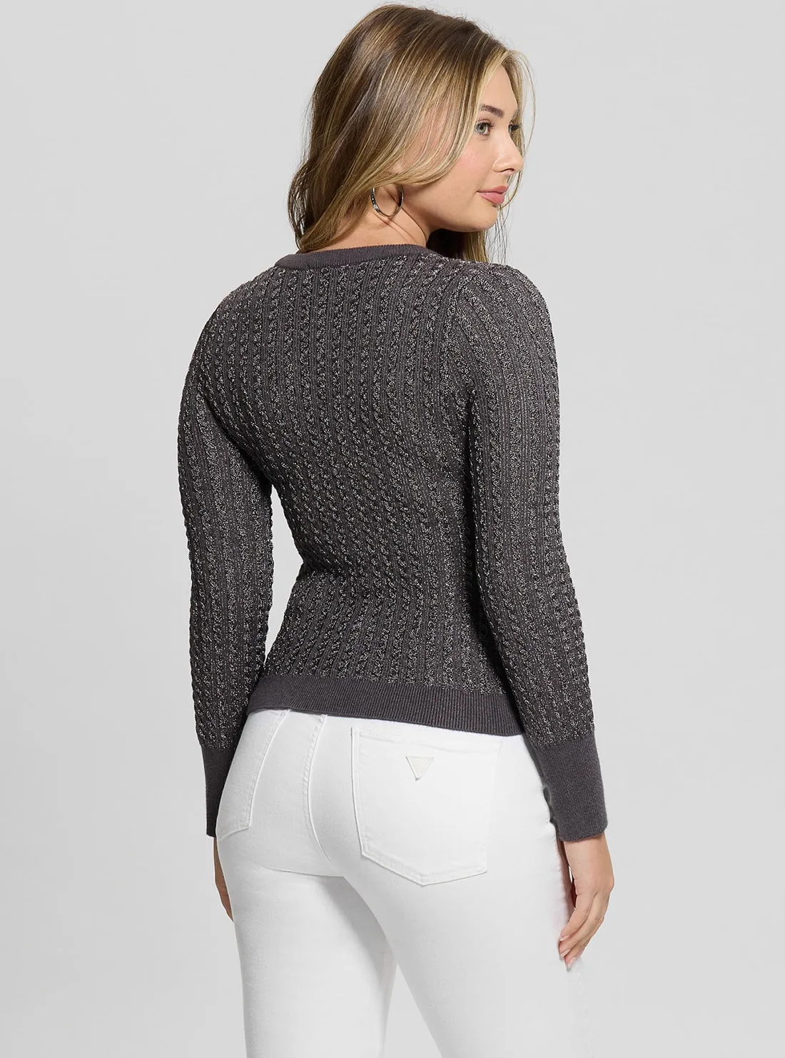 Grey Josie Knit Cardigan Guess