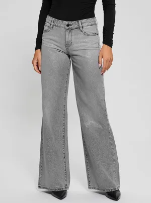 Grey Sexy Palazzo Denim Jeans in Light Wash Guess
