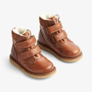 Hanan Velcro Tex - cognac Wheat