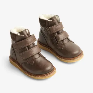 Hanan Velcro Tex - dark brown Wheat