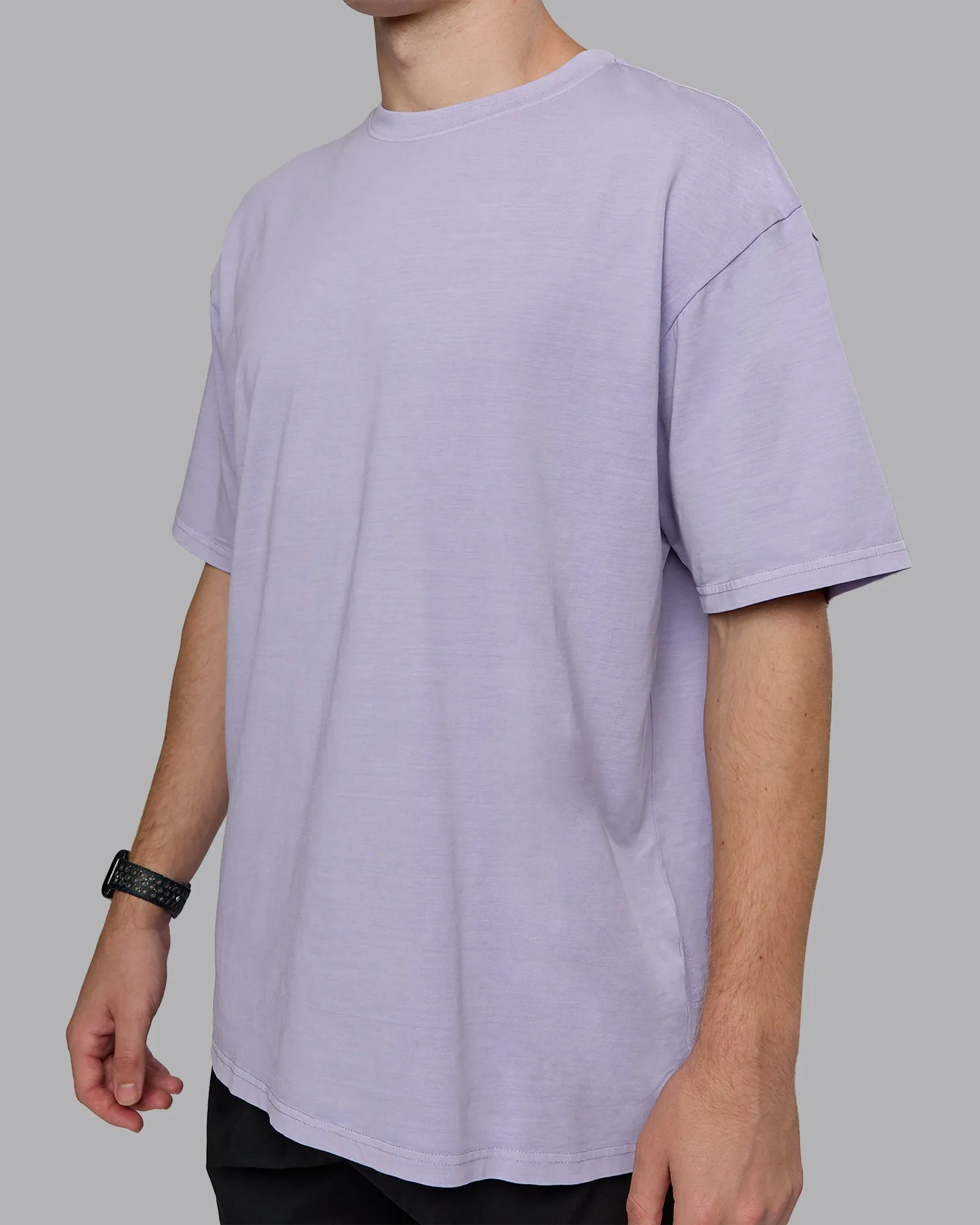 Heart FLXCotton Oversized Tee - Washed Violet Ray-White
