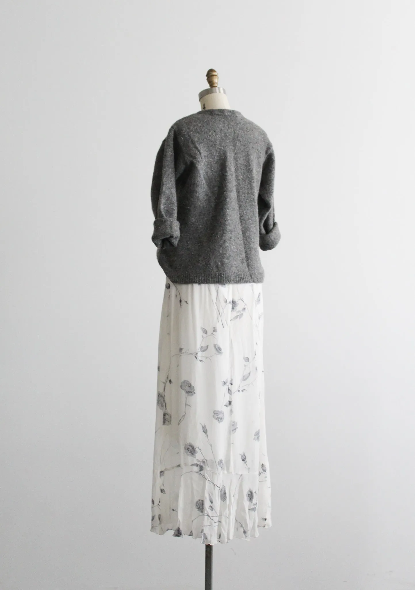 heathered gray cardigan 1919 Vintage