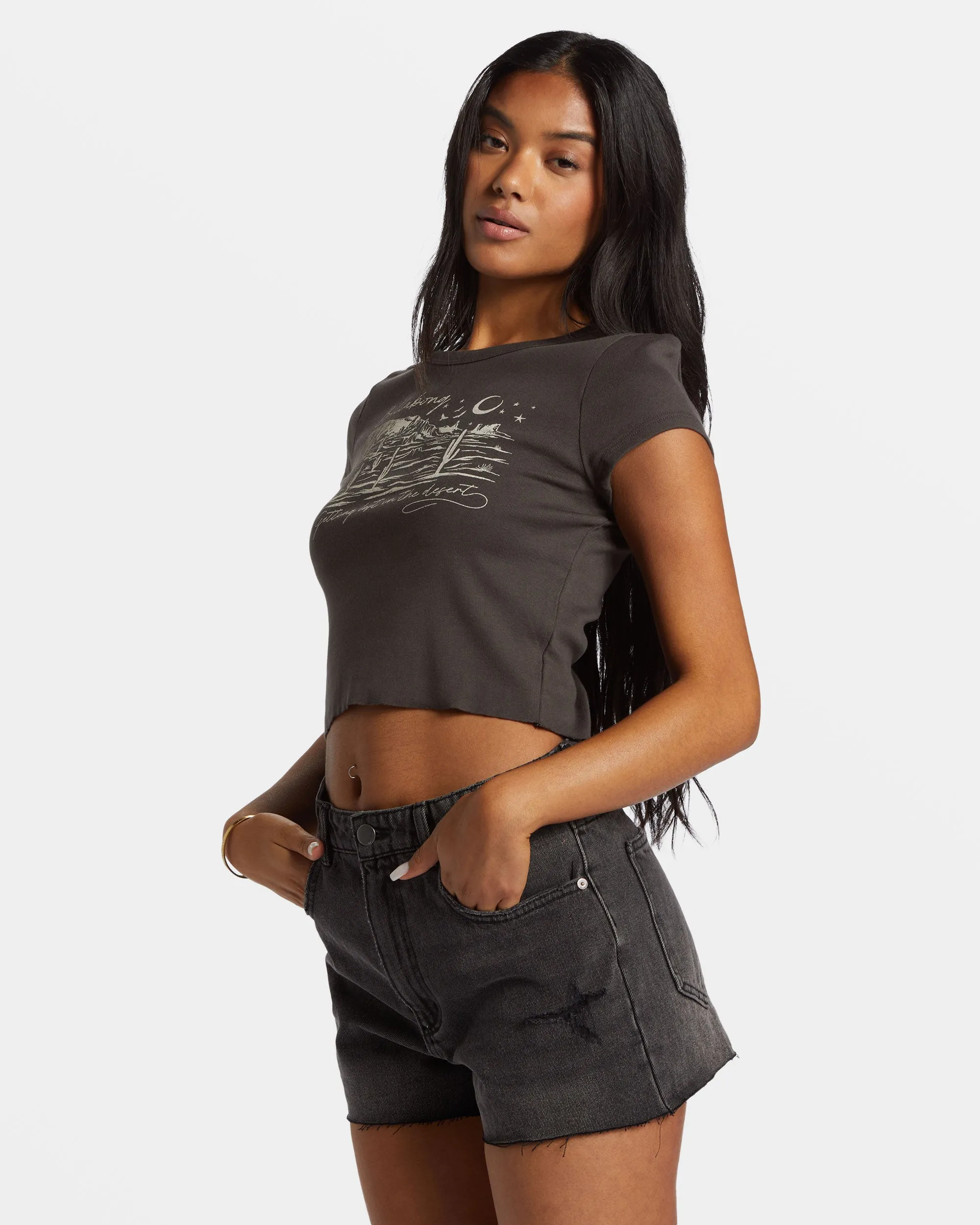 High Tides Denim Shorts - Fade To Black Billabong
