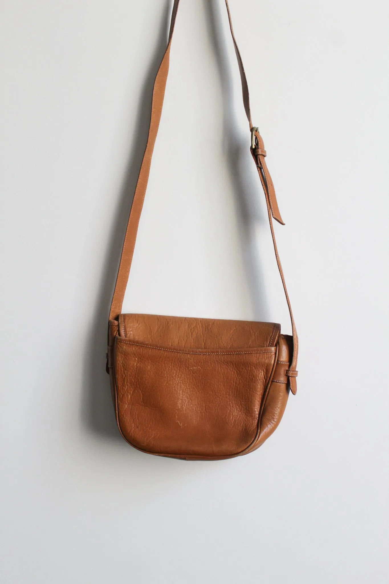 honey leather saddle bag 1919 Vintage