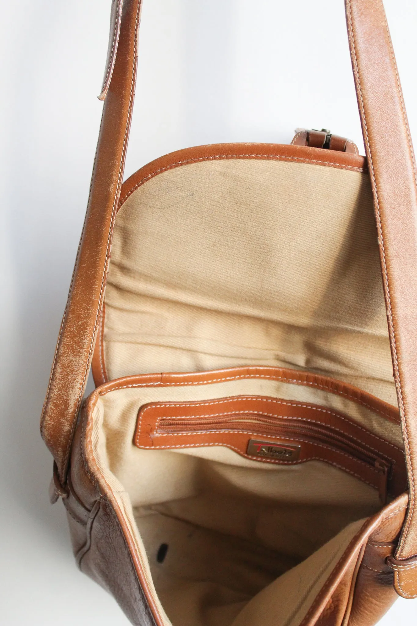 honey leather saddle bag 1919 Vintage