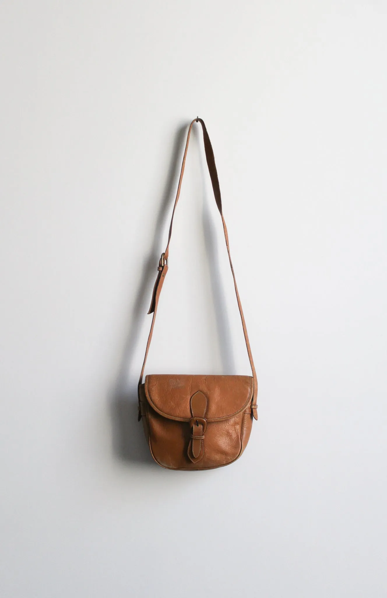 honey leather saddle bag 1919 Vintage
