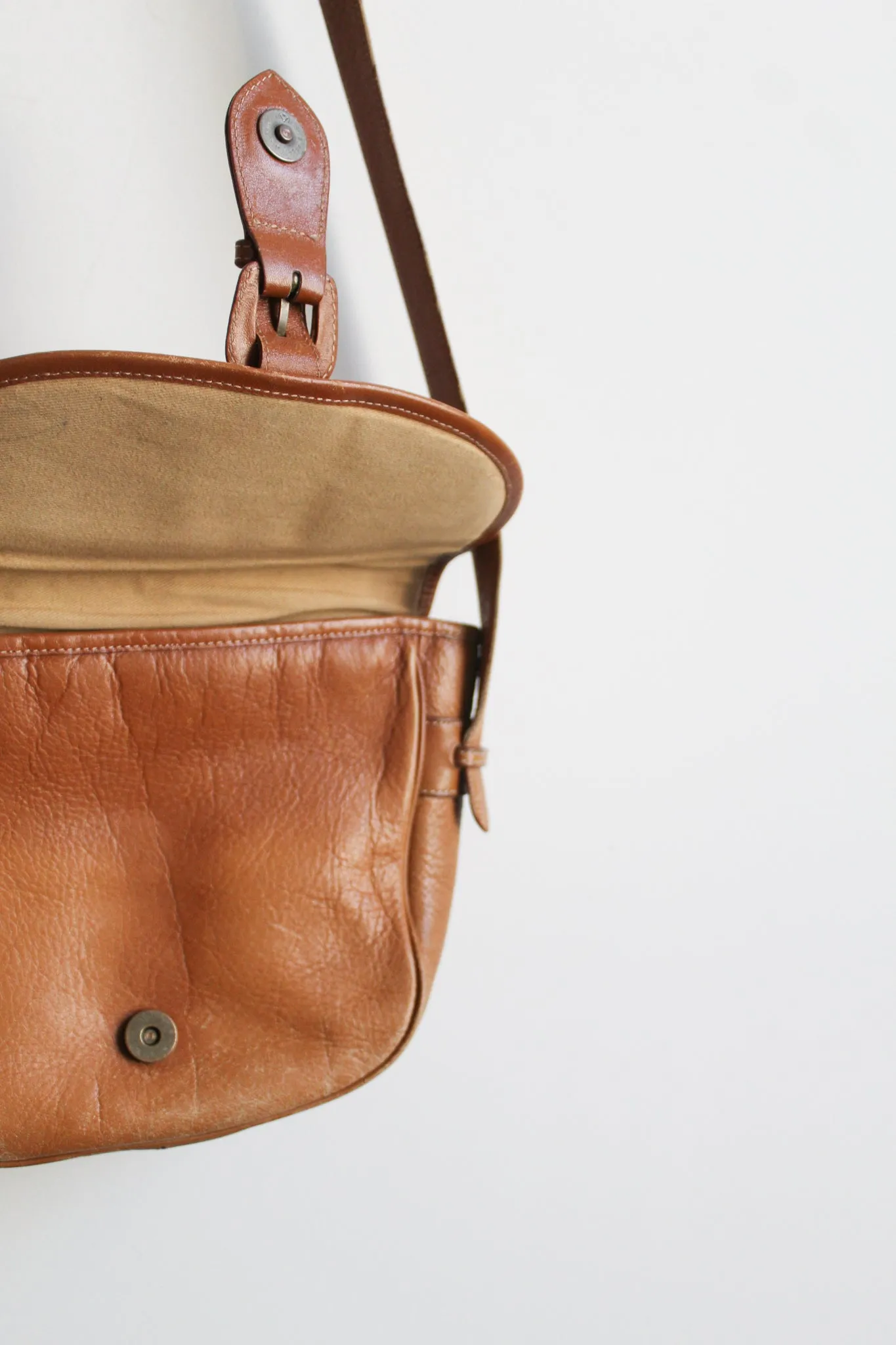 honey leather saddle bag 1919 Vintage