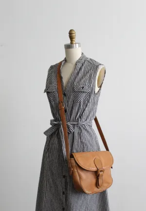 honey leather saddle bag 1919 Vintage