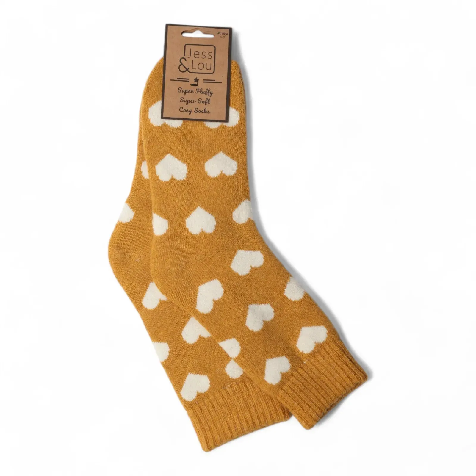 Jess & Lou Happy Hearts Ribbed Socks