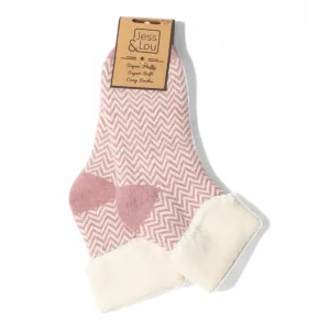 Jess & Lou Herringbone Super Cosy Cuff Socks