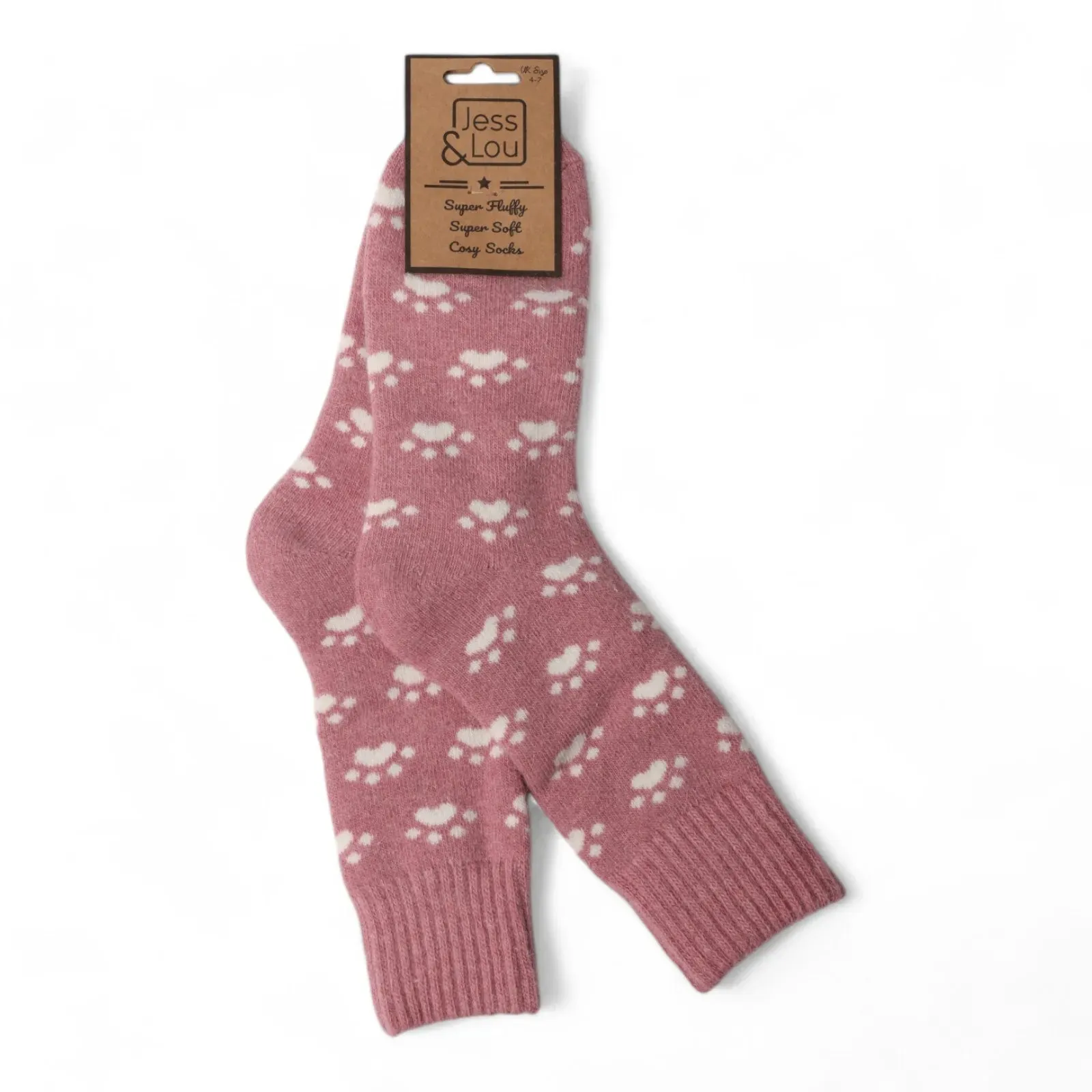 Jess & Lou Pouncing Paw Ribbed Socks