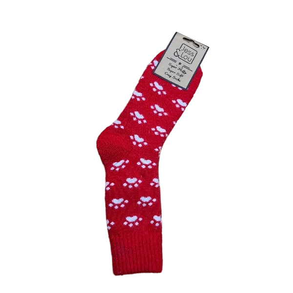 Jess & Lou Pouncing Paw Ribbed Socks