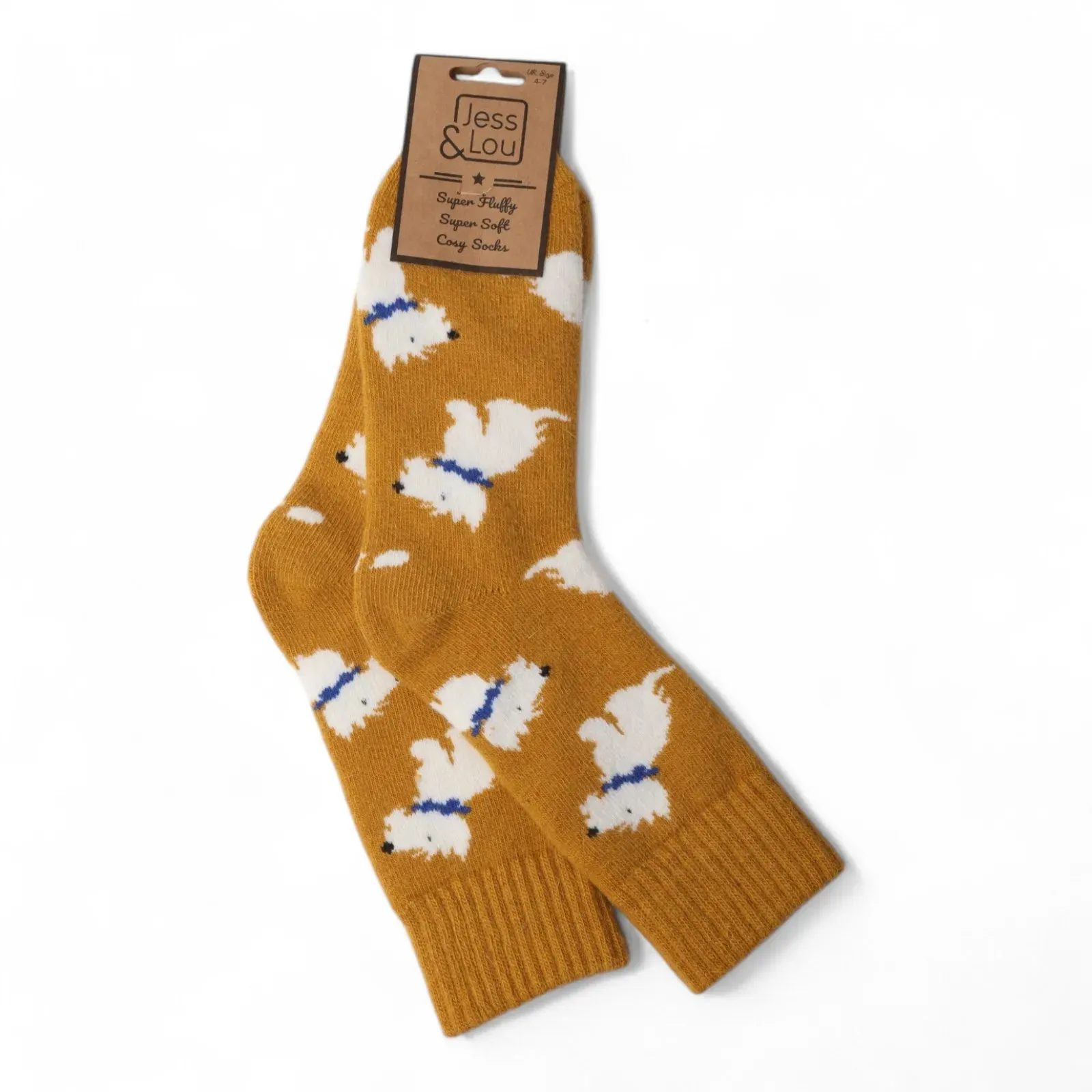 Jess & Lou Wonderful Westies Ribbed Socks