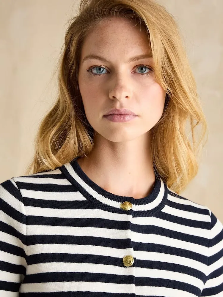 Joules Catherine Cotton Striped Cardigan