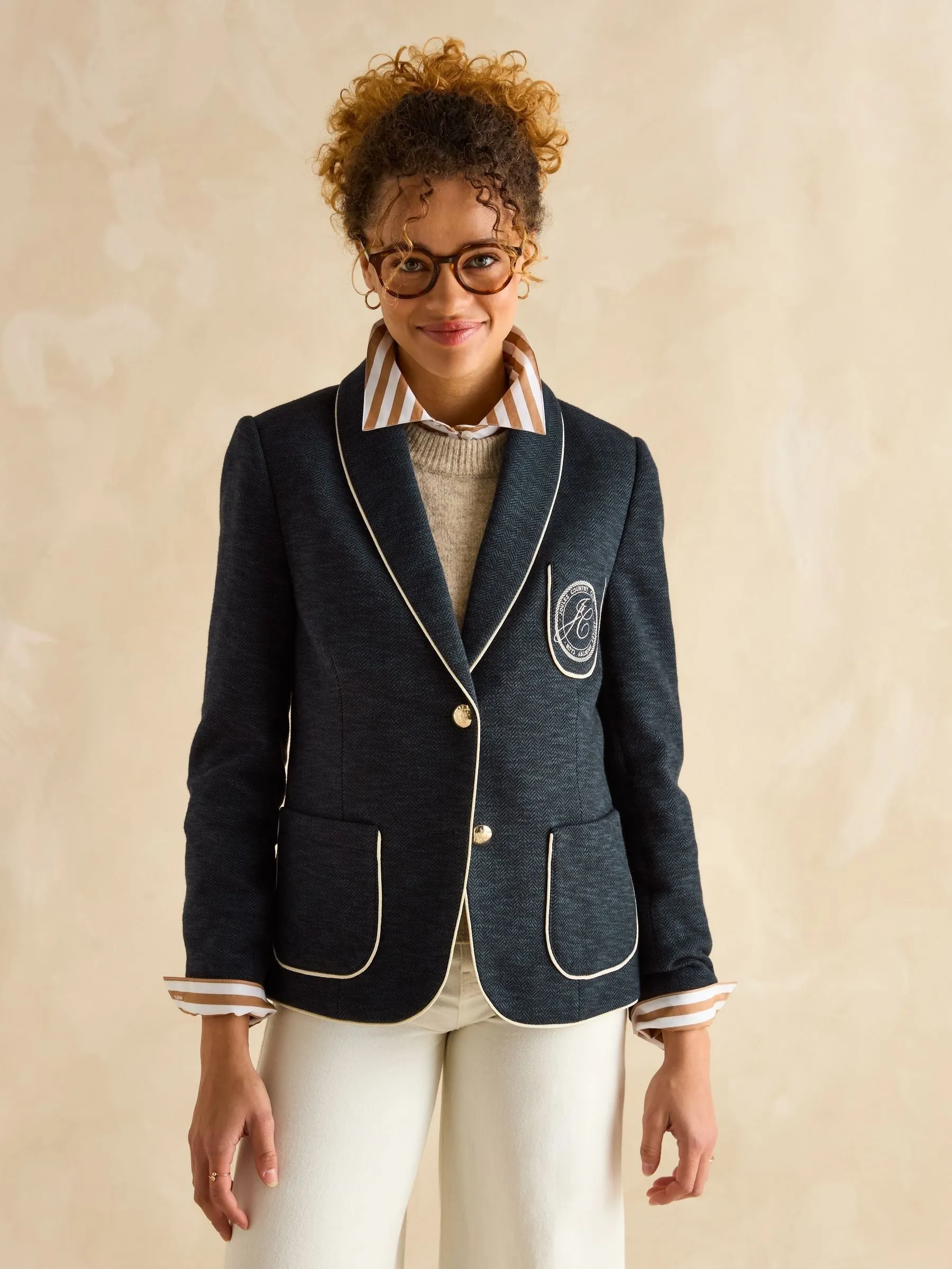 Joules Hartley Shawl Collar Blazer