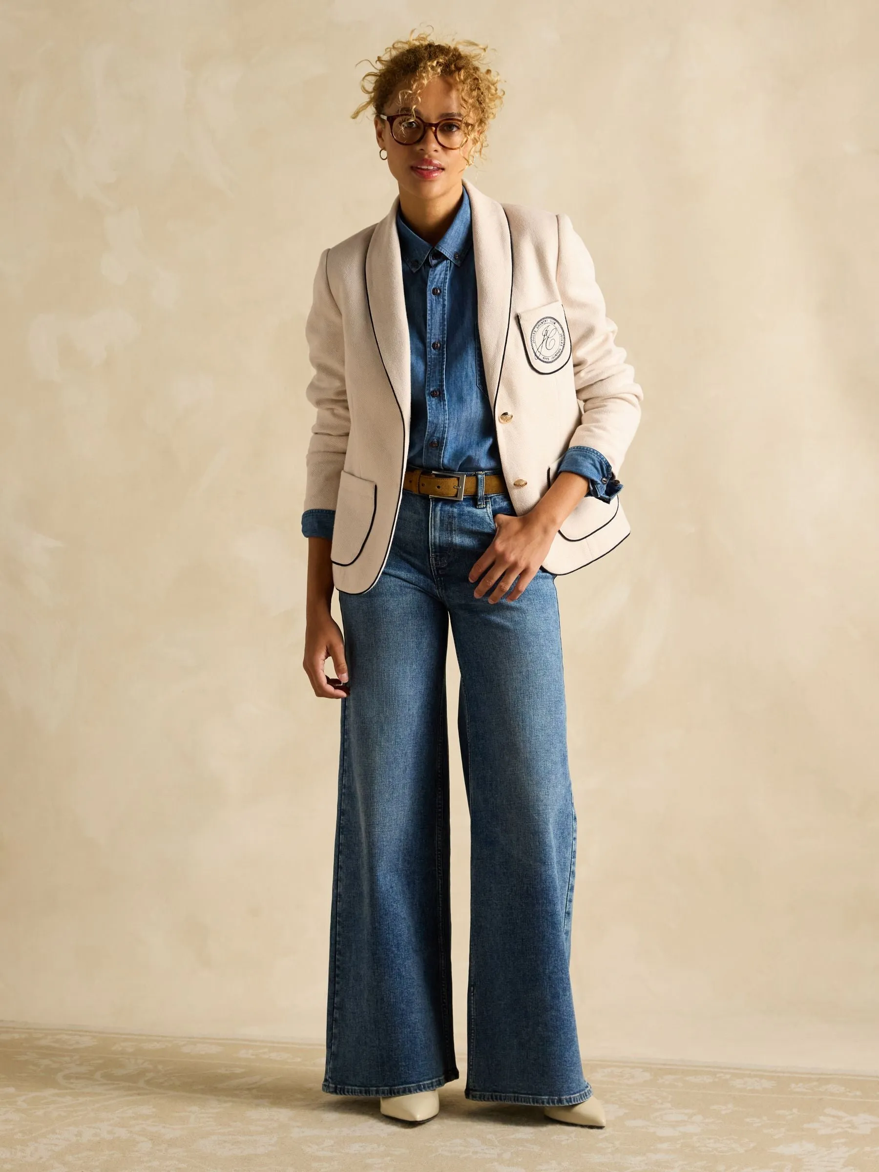 Joules Hartley Shawl Collar Blazer