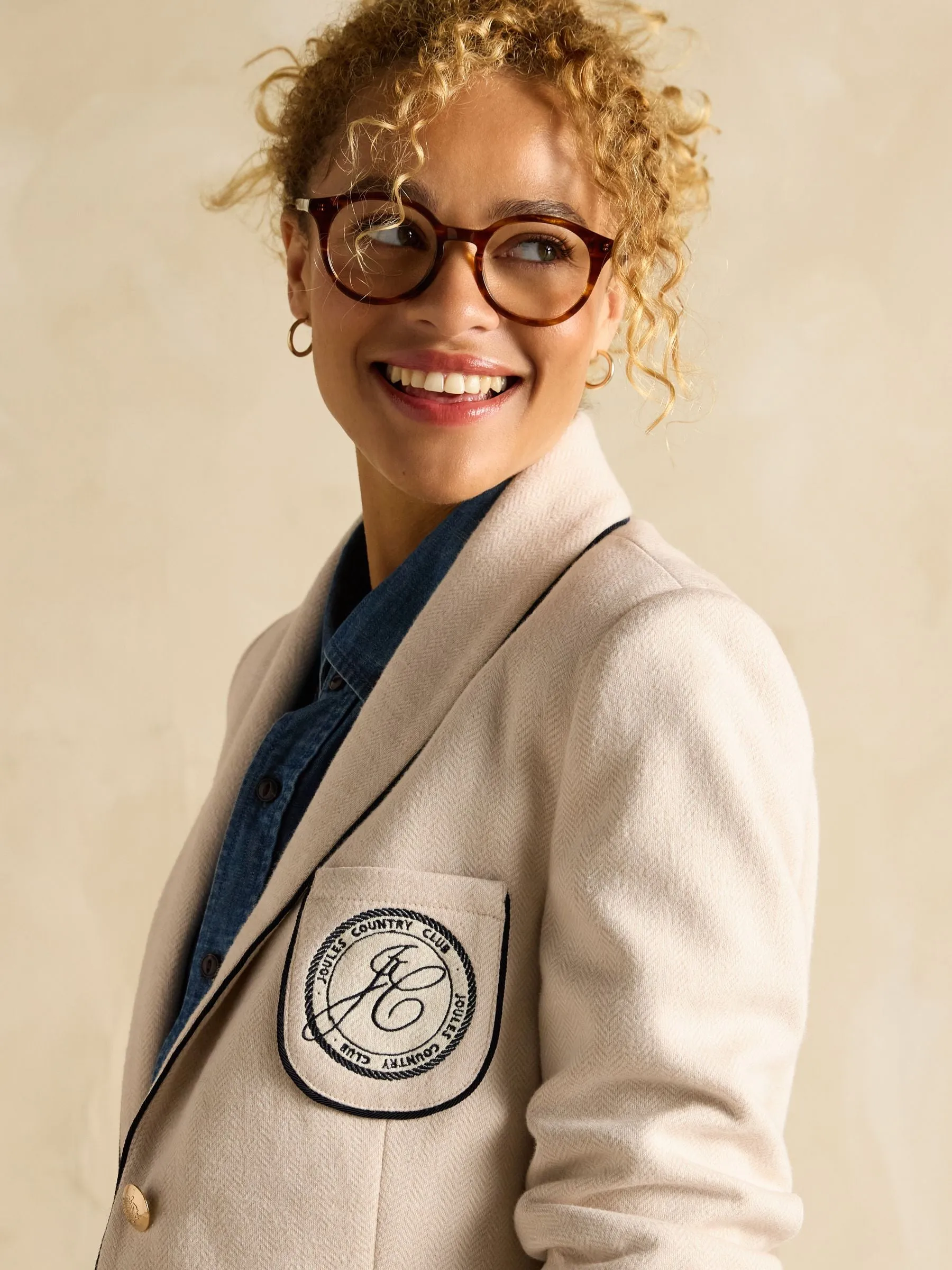 Joules Hartley Shawl Collar Blazer