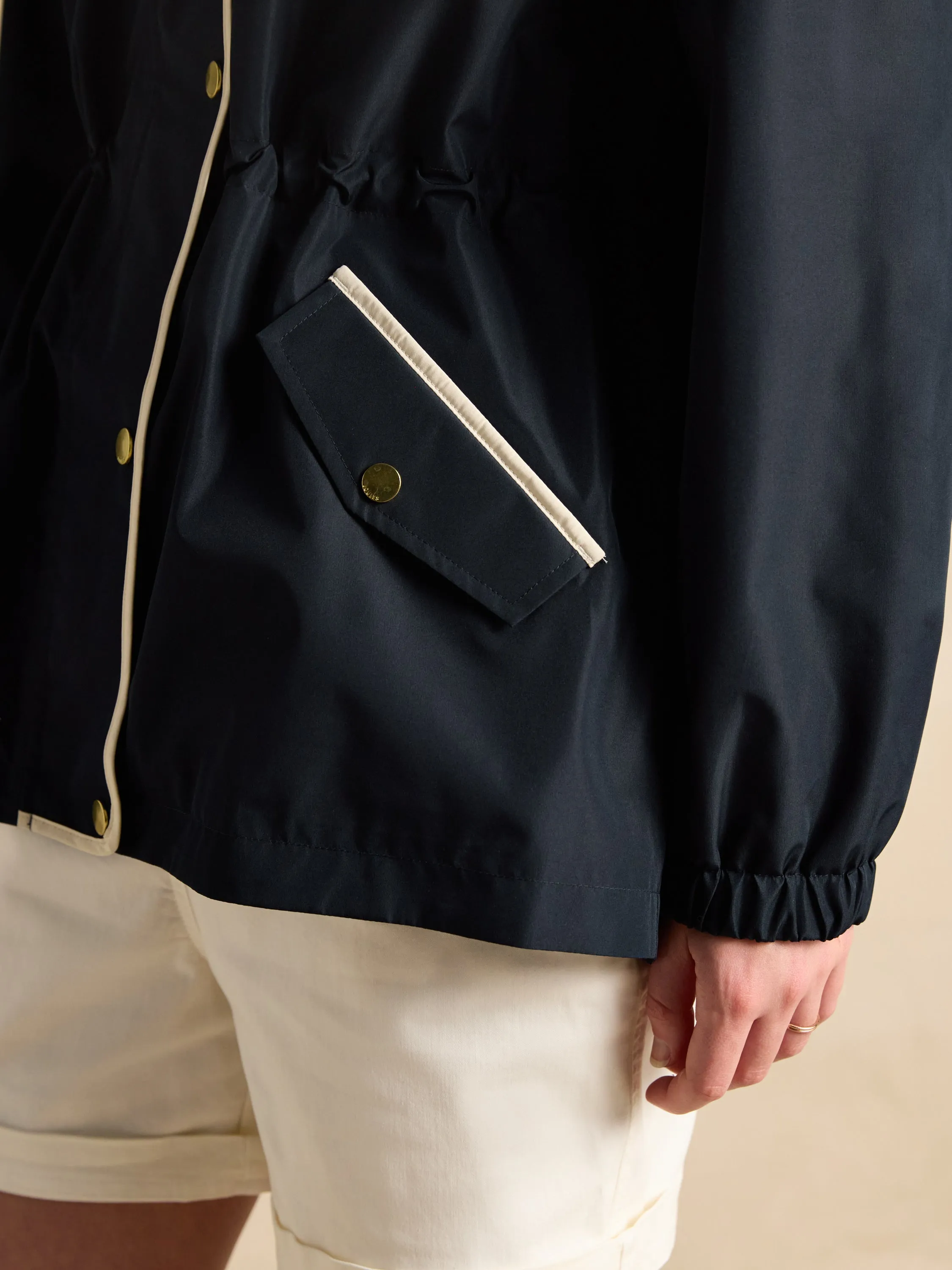 Joules Holt Packable Waterproof Raincoat with Hood