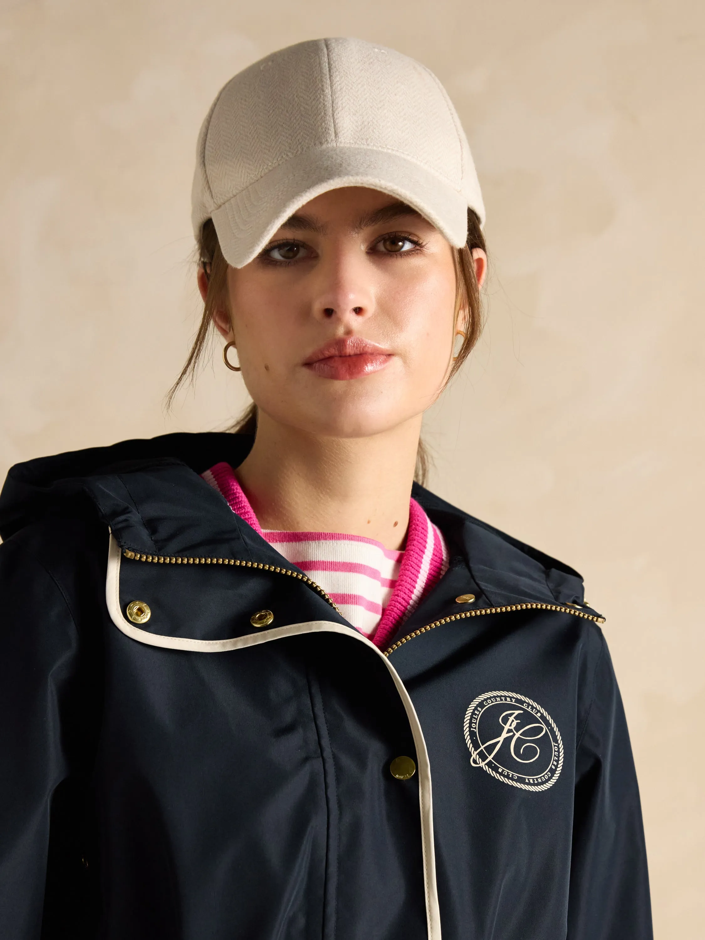 Joules Holt Packable Waterproof Raincoat with Hood