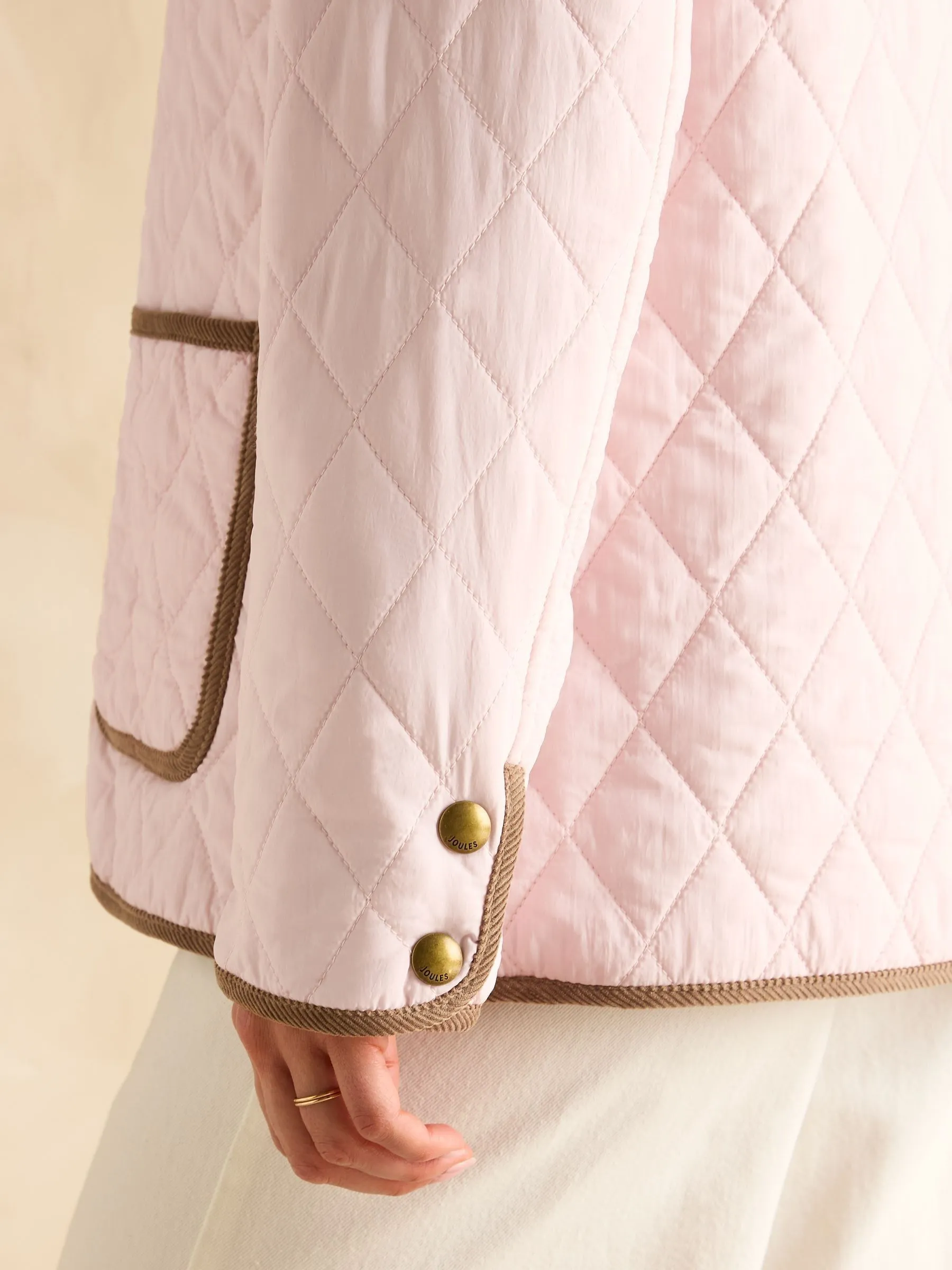 Joules Quinn Showerproof Diamond Quilted Coat