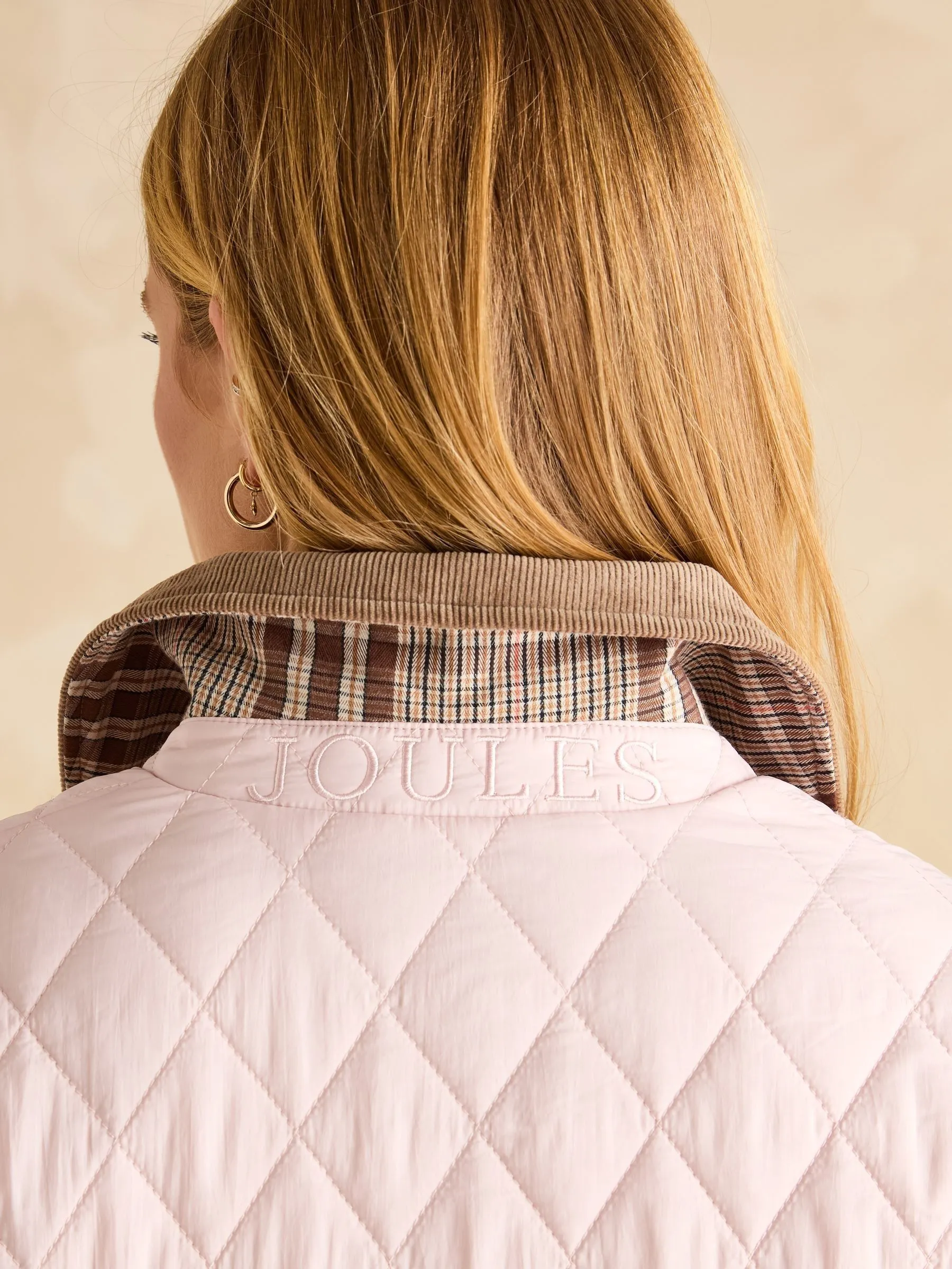 Joules Quinn Showerproof Diamond Quilted Coat