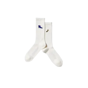 KAWS x Uniqlo x Warhol Banana Socks White