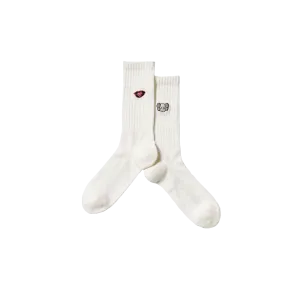 KAWS x Uniqlo x Warhol Lips Socks White