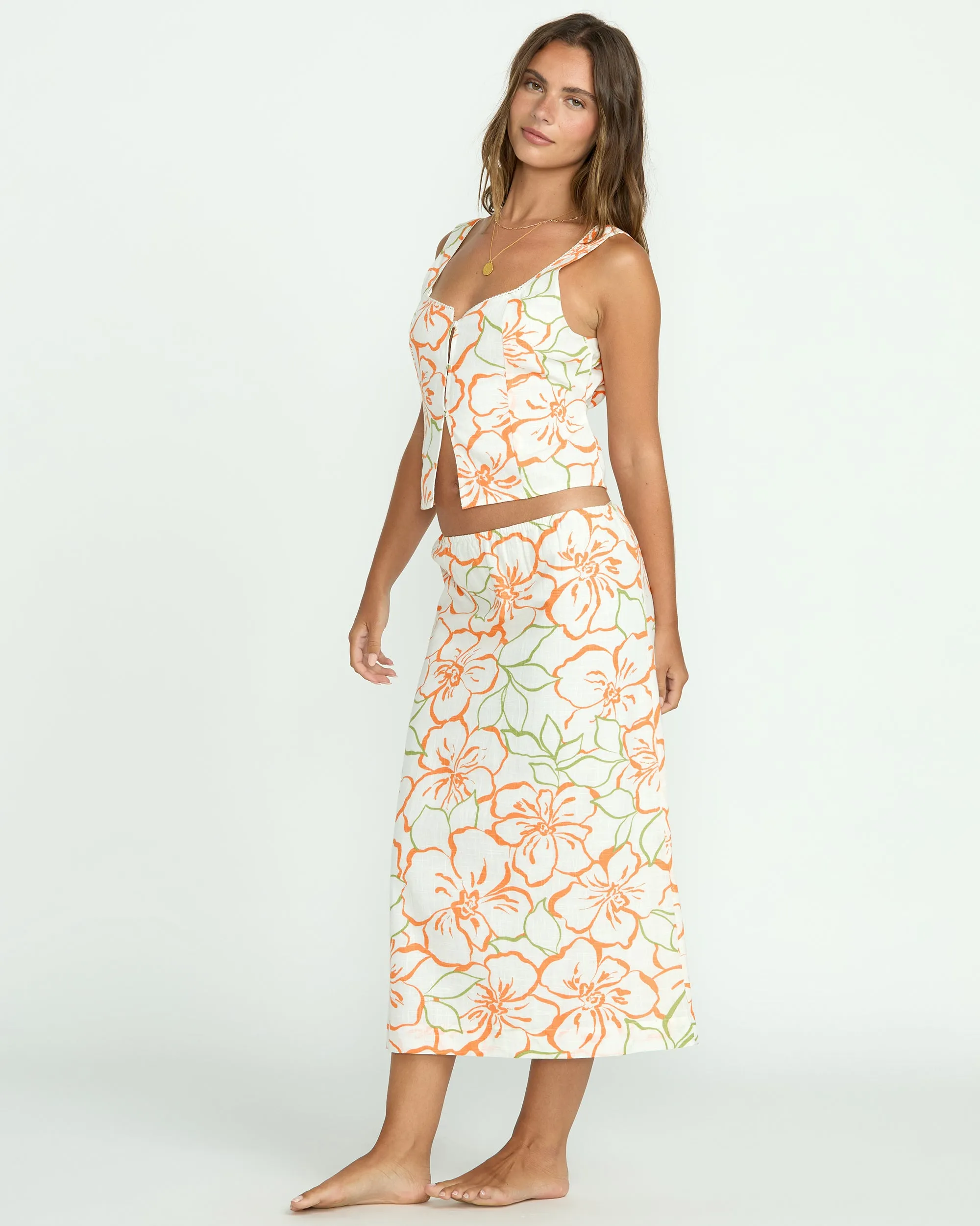 Keep It Simple Skirt - Salt Crystal Billabong