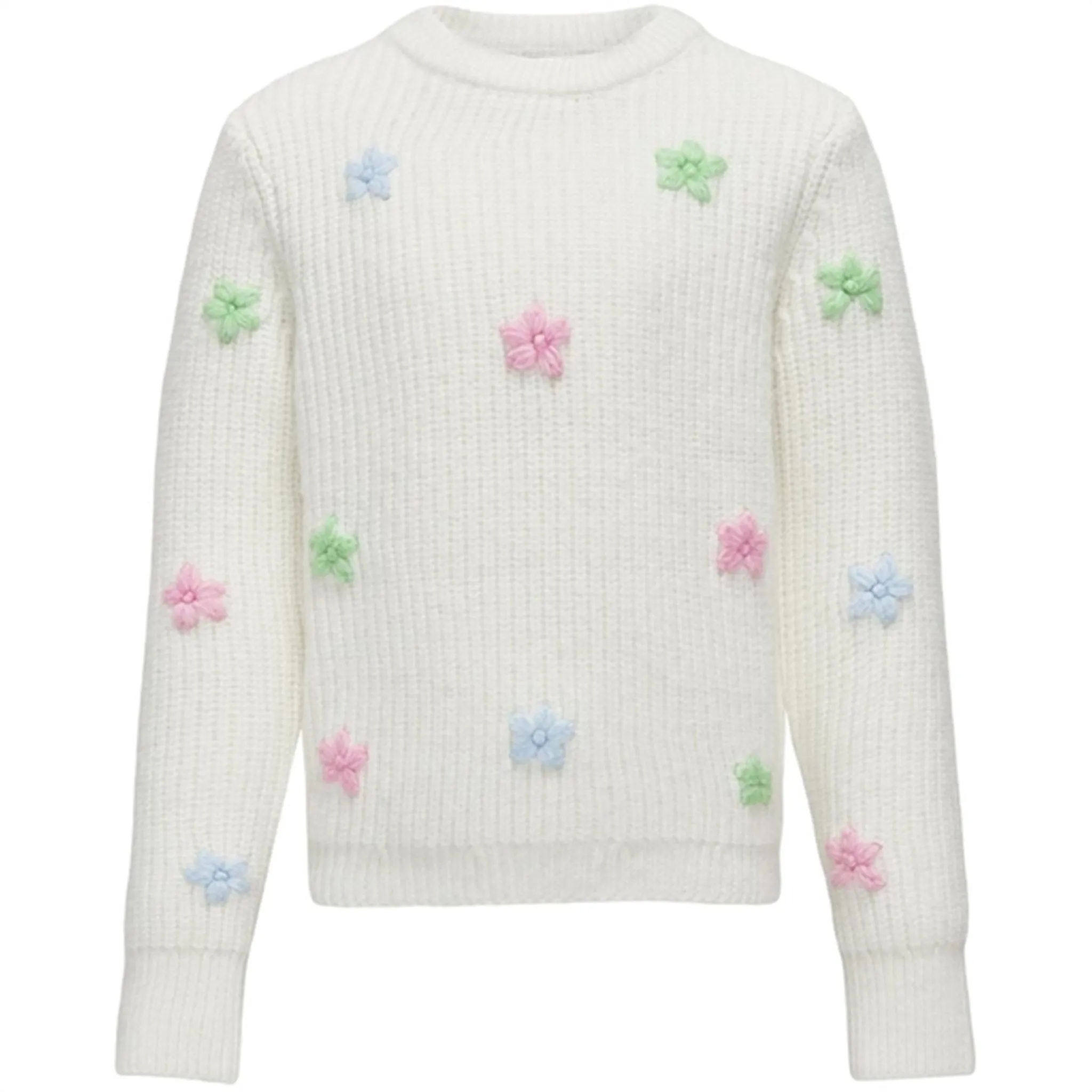 Kids ONLY Cloud Dancer Vira Life Flower Knit Blouse