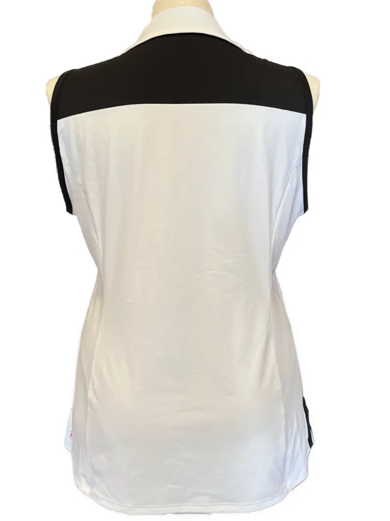 Kinona White Keep It Covered Sleeveless Women's Golf Top Size XL MSP$106