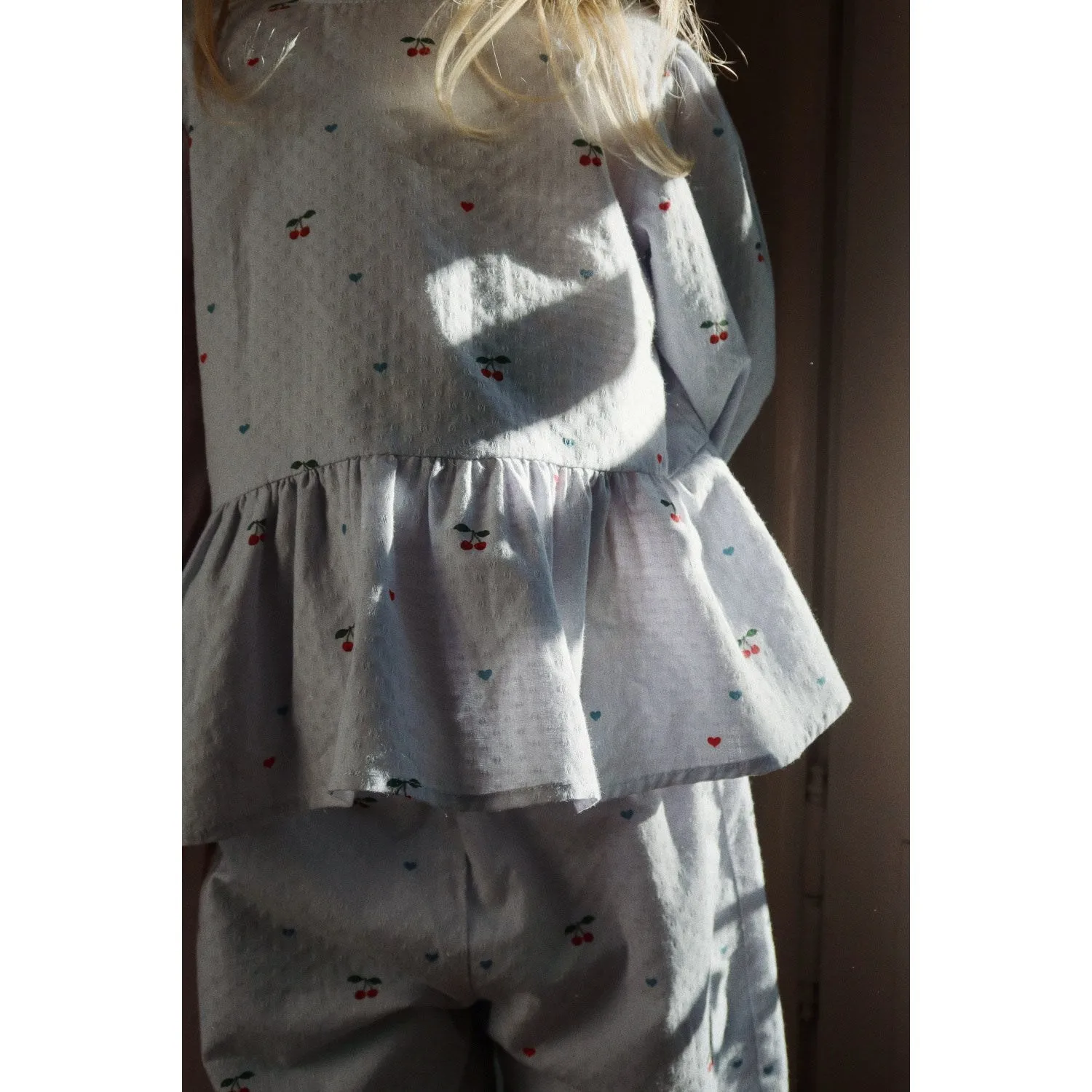Konges Sljd Cherry Blue Coeur Evia Blouse Gots