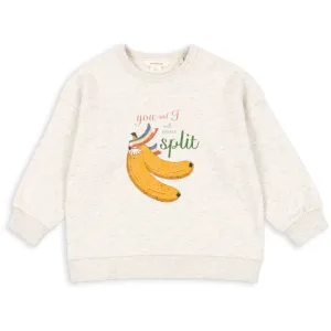 Konges Sljd Off White Melange Loupy Lou Sweat Shirt Gots
