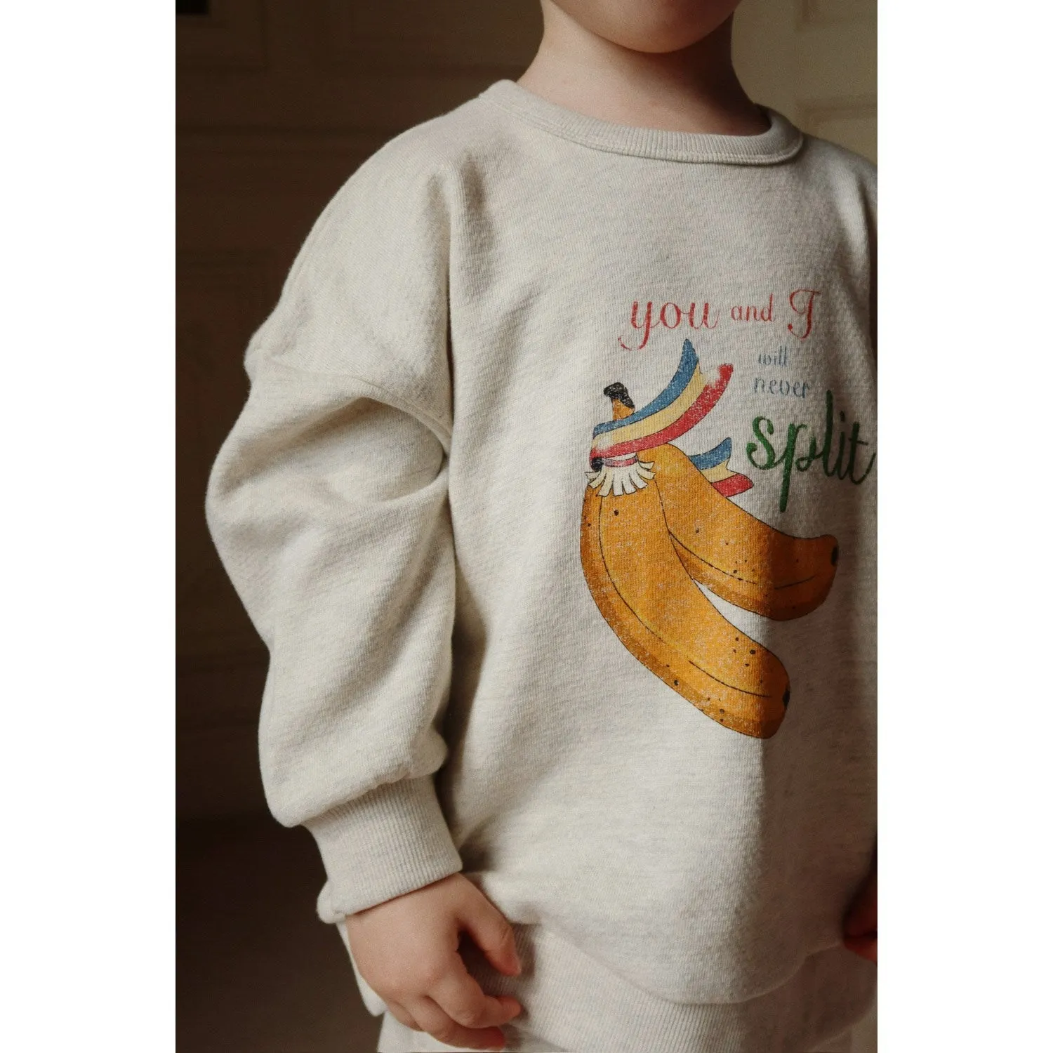Konges Sljd Off White Melange Loupy Lou Sweat Shirt Gots