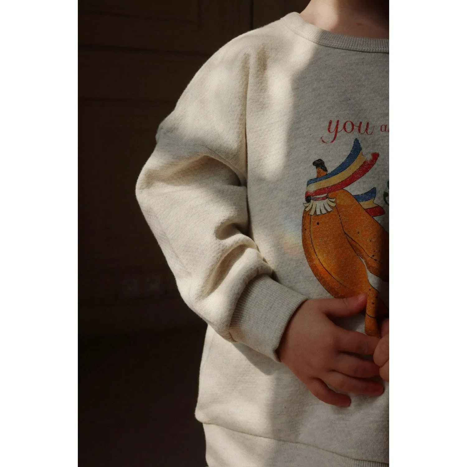 Konges Sljd Off White Melange Loupy Lou Sweat Shirt Gots