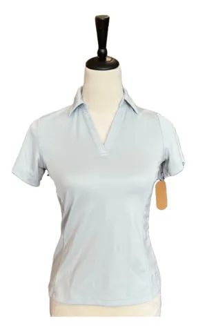 Lady Hagen Gray V-Neck Golf Polo Size XS