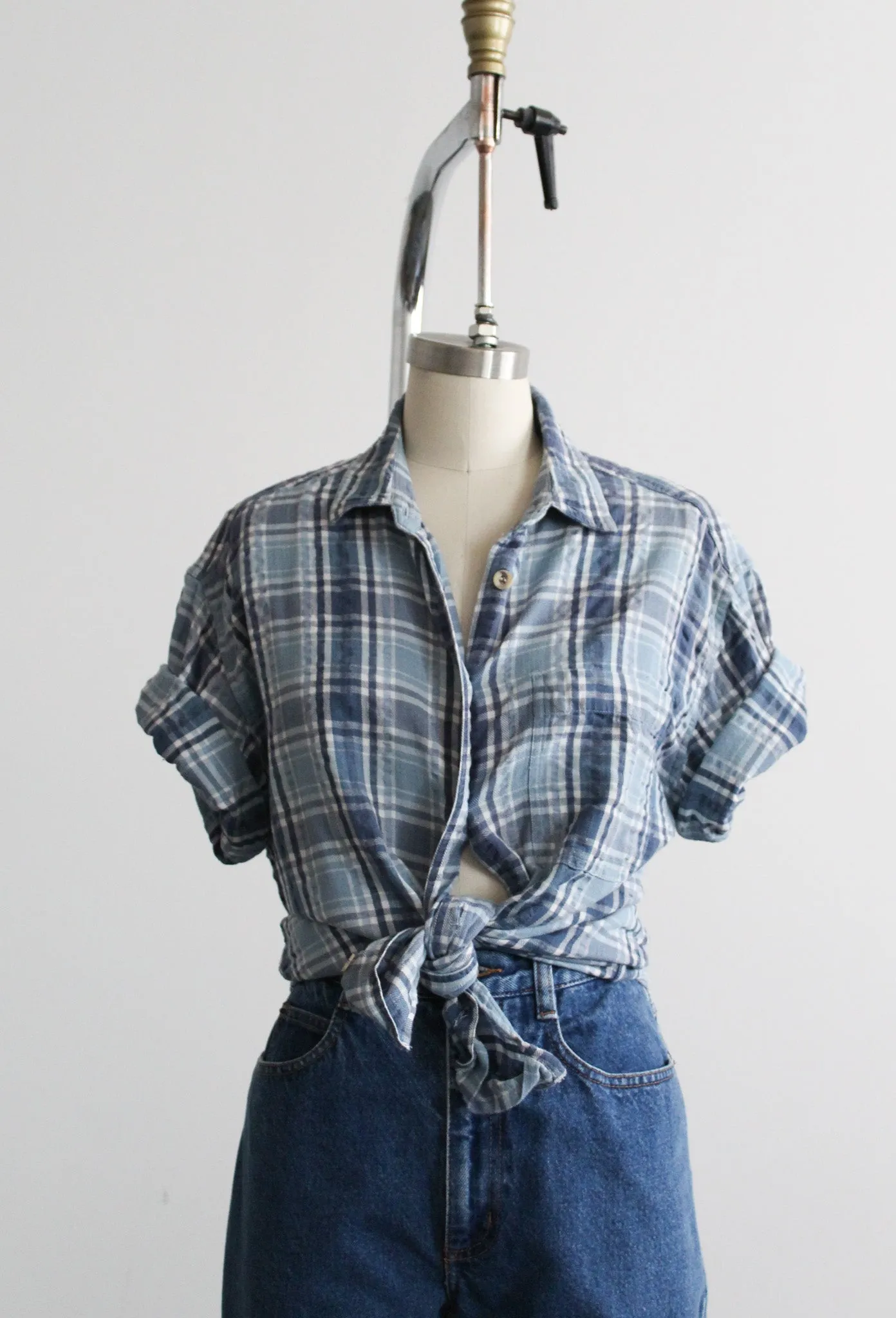lake michigan plaid button up 1919 Vintage