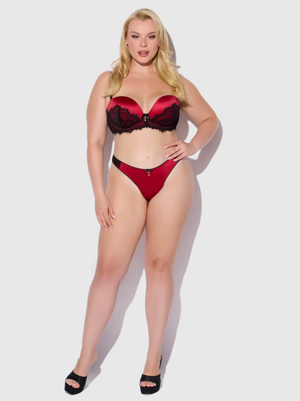 Lexi Lace Strapless Push Up Bra by Frederick's of Hollywood