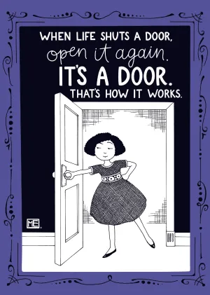 Life Shuts Door Card