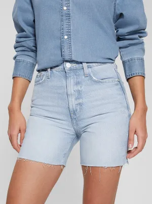Light Blue Denim 80's Pedal Short Guess
