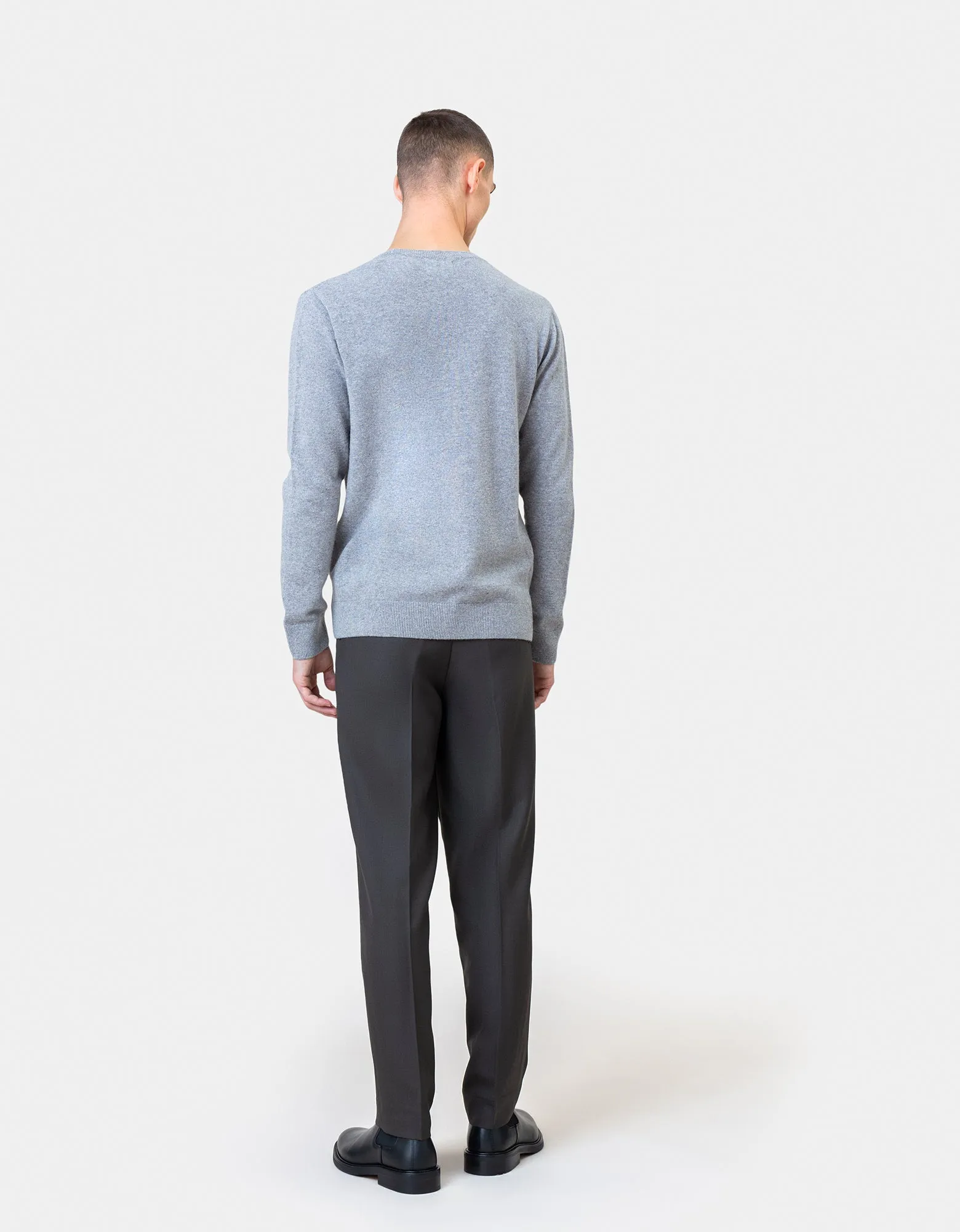Light Merino Wool Crew - Purple Haze