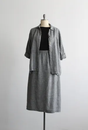 linen gingham dress set 1919 Vintage