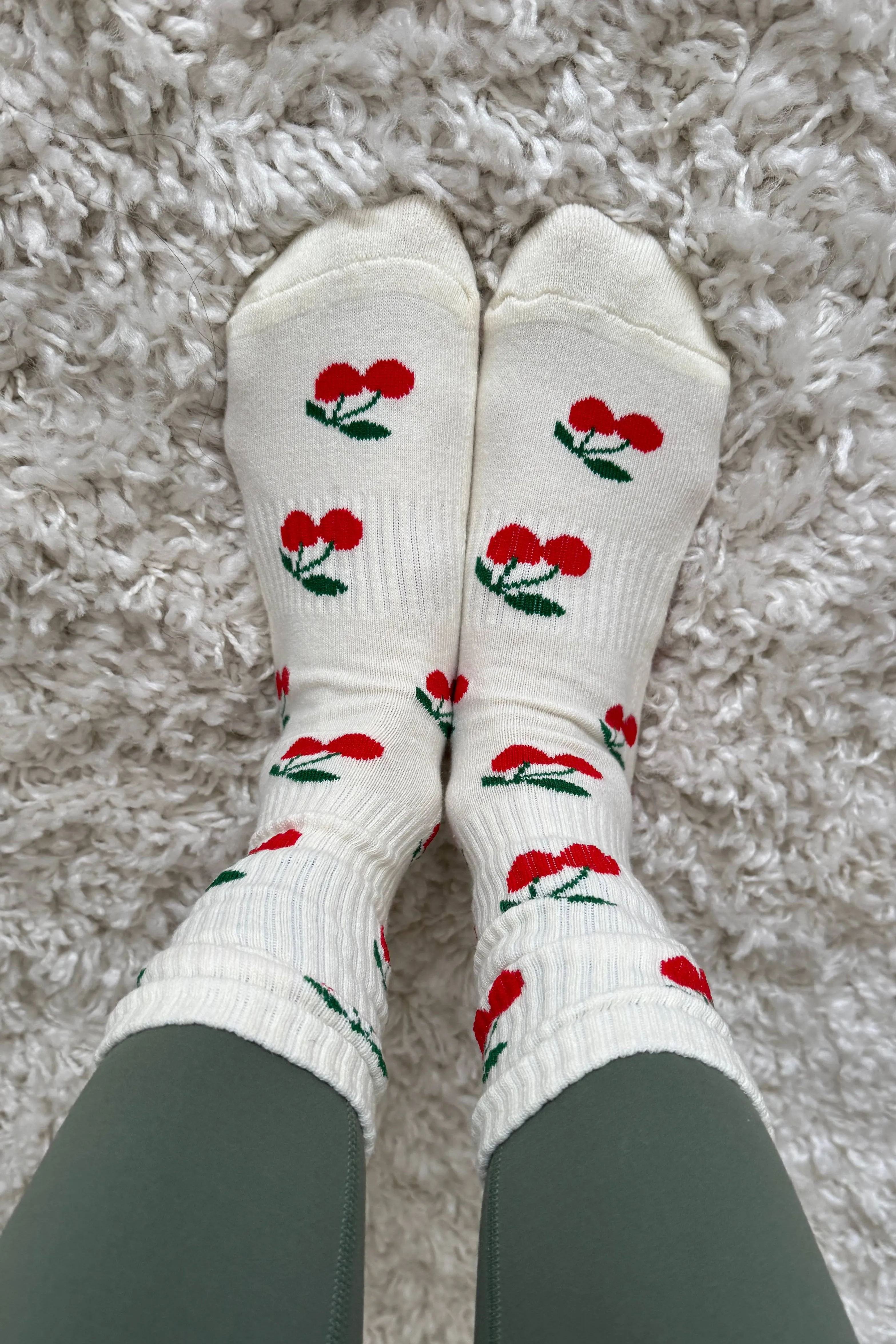 Lucky You Pilates Socks Sweet Cherry Beach Riot