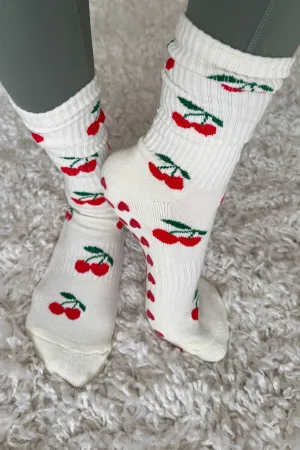 Lucky You Pilates Socks Sweet Cherry Beach Riot