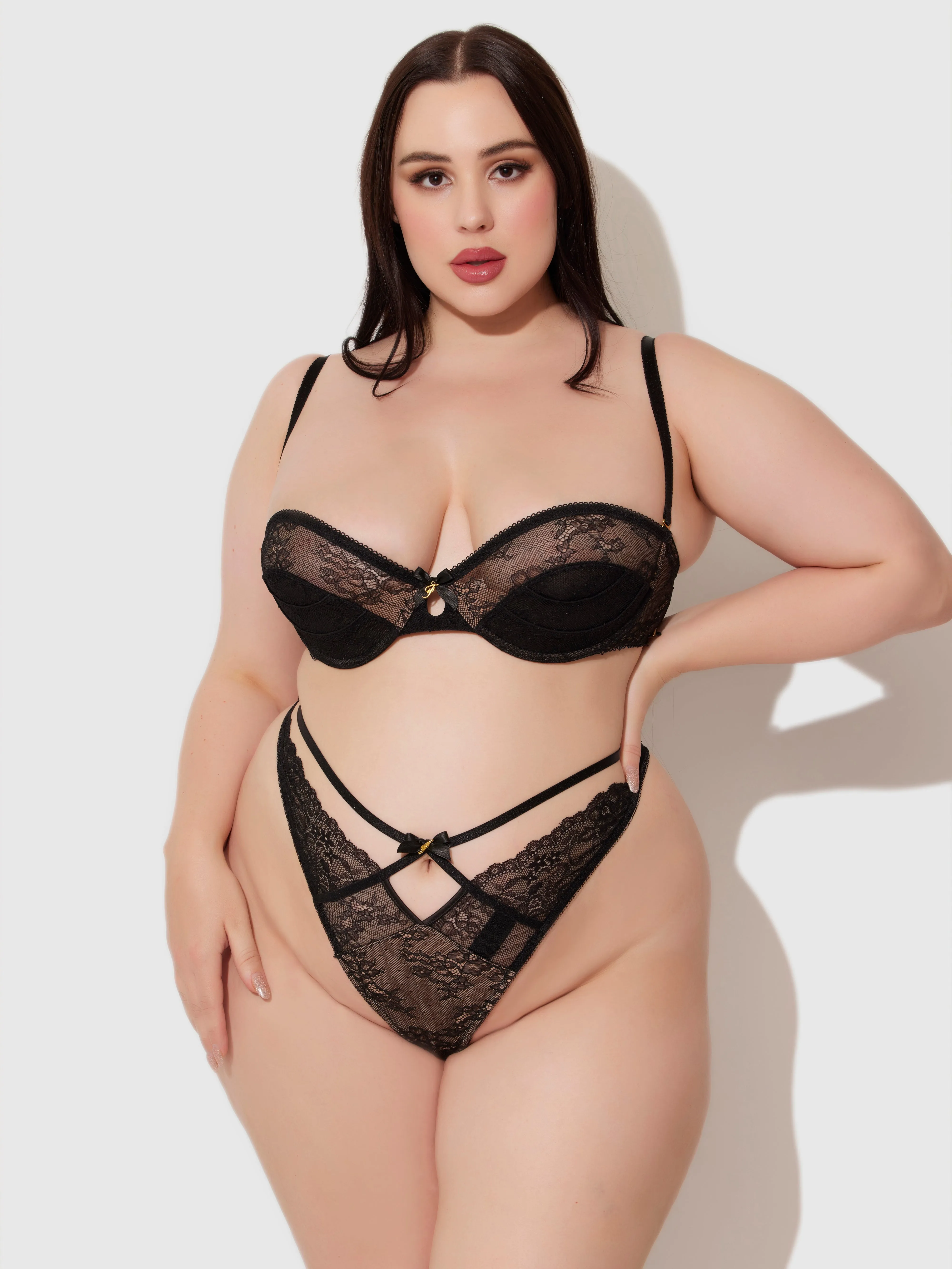 Luella Lace & Satin Demi Bra by Frederick's of Hollywood