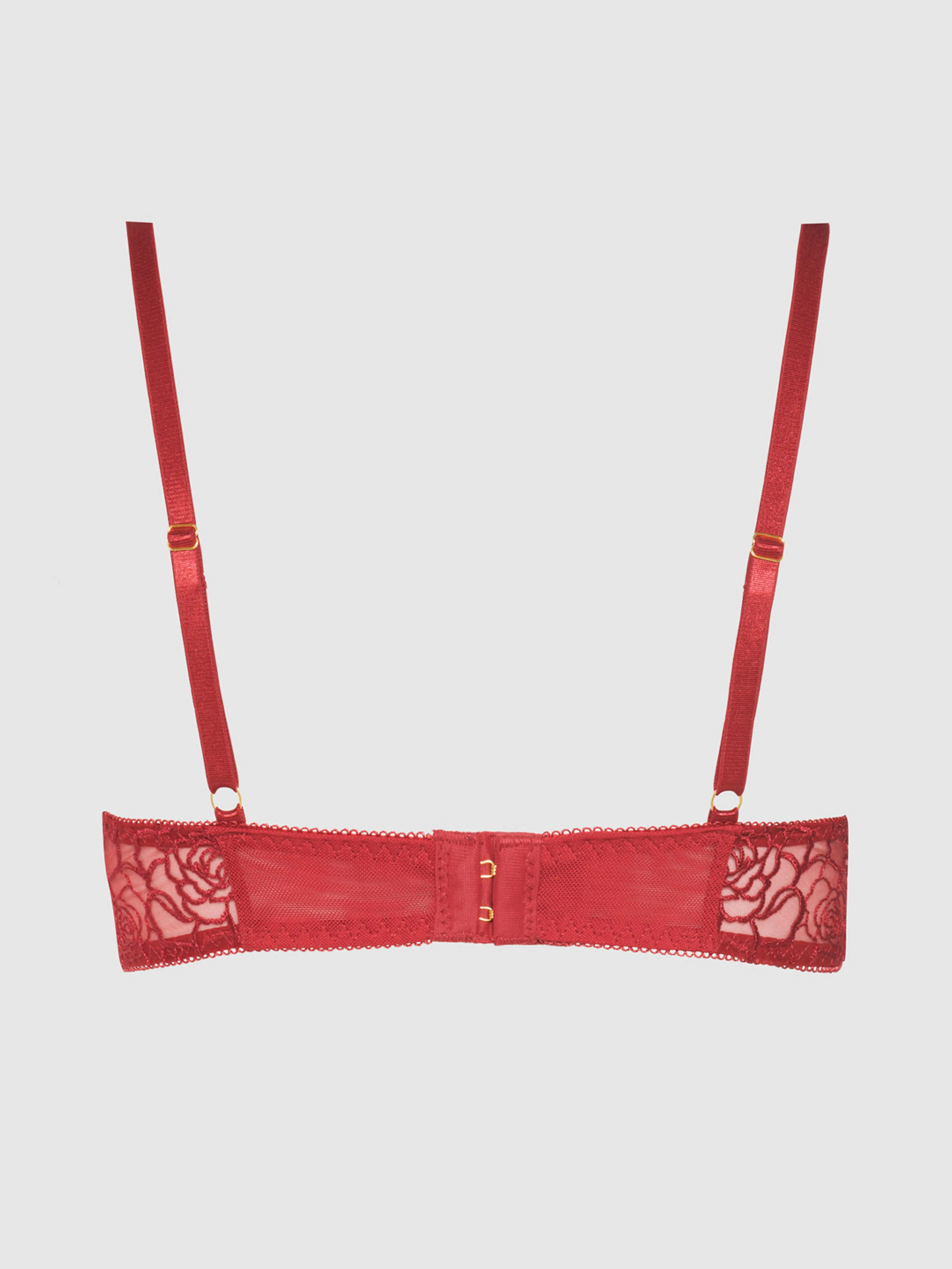 Melrose Satin Bow Tie Up Open Cup Bra by Frederick's of Hollywood