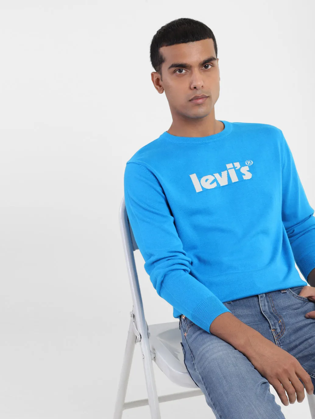 Men's Brand Logo Crew Neck Sweater LEVI'S