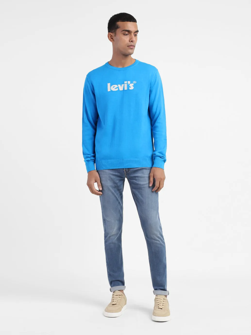 Men's Brand Logo Crew Neck Sweater LEVI'S