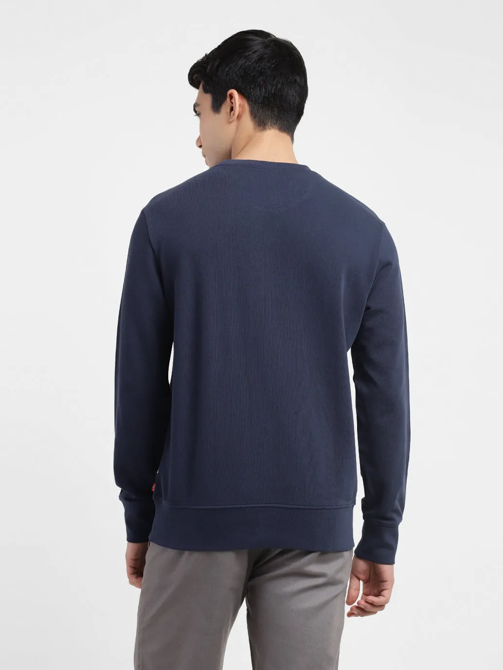 Men's Graphic Print Crew Neck Sweatshirt Navy LEVI'S