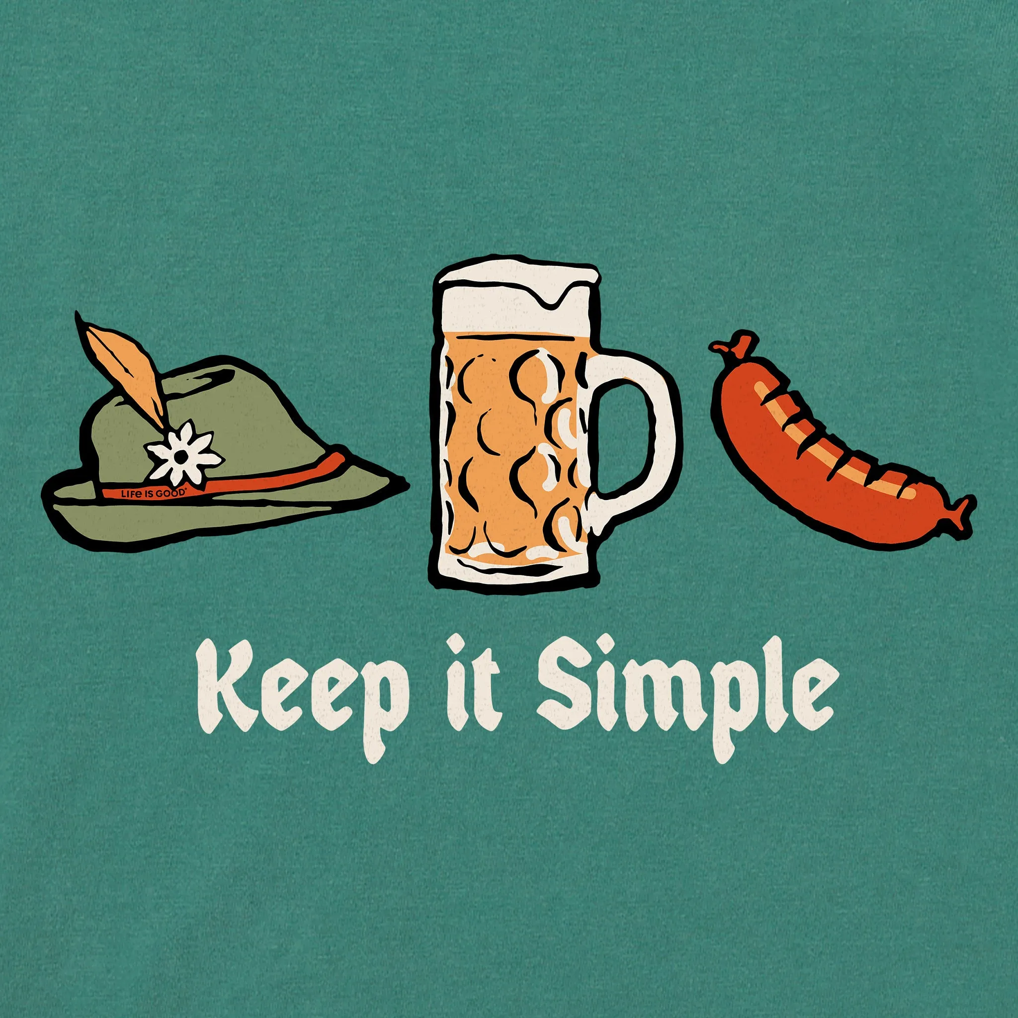 Men's Keep it Simple Oktoberfest Simply True Fleece Hoodie LIFE IS GOOD