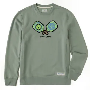 Men's Keep It Simple Pickleball Simply True Fleece Crew LIFE IS GOOD